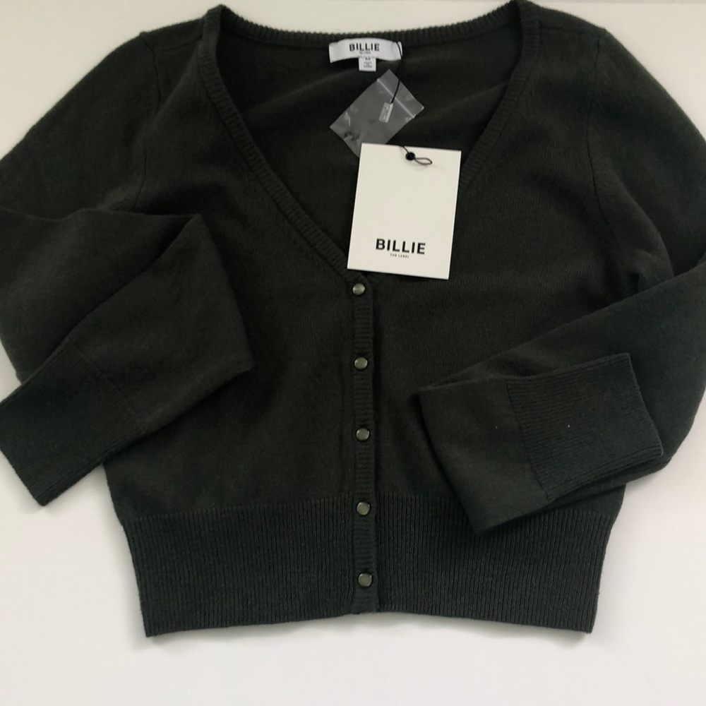 Billie Women's Dark Green Cardigan Sweater